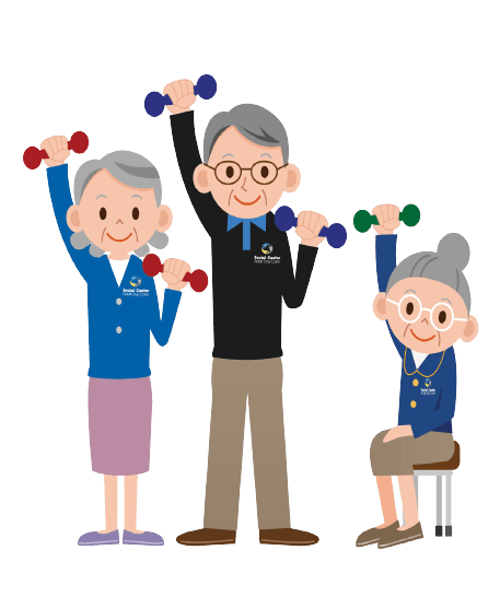 physical exercises for the elderly in the Social Center