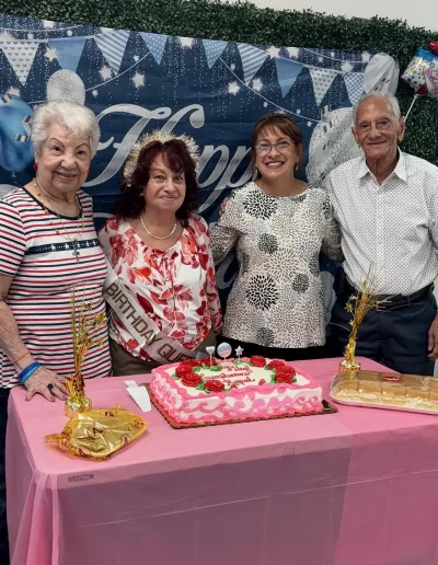 Birthday celebration with seniors and staff at Social Center Adult Day Care in Hialeah